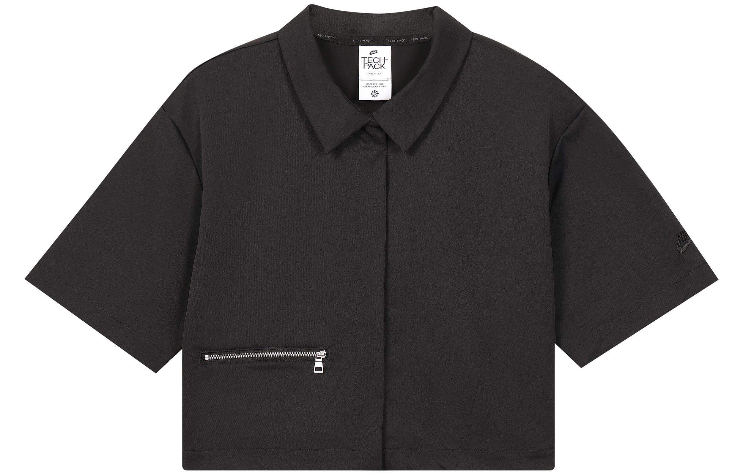 Nike Shirts Women s Black Lapel Moderate Shirt DV8241-010 M