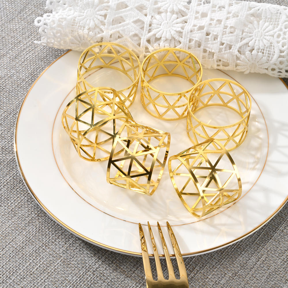 

6 шт. рождественские кольца для салфеток держатель для салфеток с дизайном оленя домашний декор стола рождественская вечеринка пряжка для салфеток из золотого сплава рождественское украшение