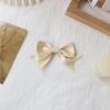 Beige Satin Ribbon Hair Set: French Bow, Japanese Sweet Style Hair Rope, Double Ponytail Clip, Bangs Accessory