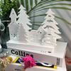 Christmas Tree House Candle Holder Silicone Mold Set DIY Christmas Ornament Cement Plaster Casting Craft Making Decoration Mold