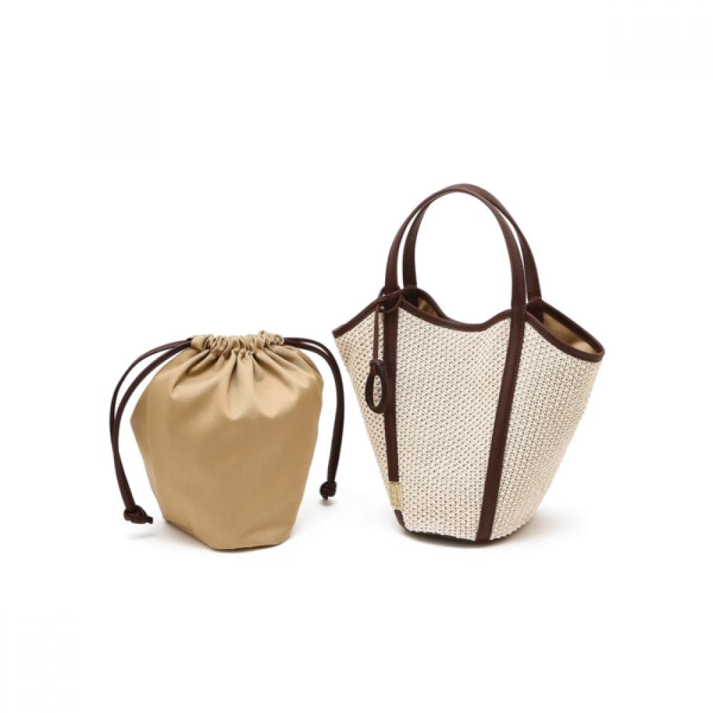 Daks Ivory Raffia Tote And Shoulder Bag Dcba6e103iv