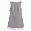 Europäisches & Amerikanisches Damen Schlankmachendes Color-Block Popeline Patchwork Kurzes Kleid - Modischer Temperament Stil