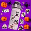 50pcs Black Pink Halloween Graffiti Cartoon Stickers for Guitar, Notebook, Luggage, DIY, Waterproof Decoration.