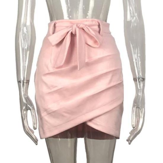 Practical Breathable High Waist Tear Resistant Bow-Knot Ruffle Fashion Ladies Skirt For Work Pencil