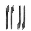 4pcs Carbon Fiber Side Door Handle Decor Trim Overlay Cover For Tesla Model 3 Y