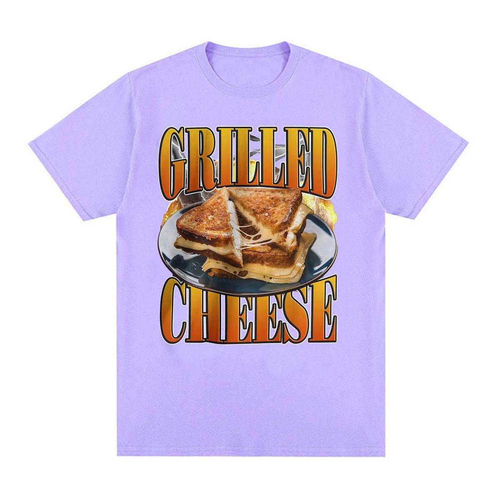 Funny Grilled Cheese Foodie Gift Meme T-shirt Unisex Women Summer Casual O-Neck Oversized T Shirts Cotton 100% High Quality T Shirt