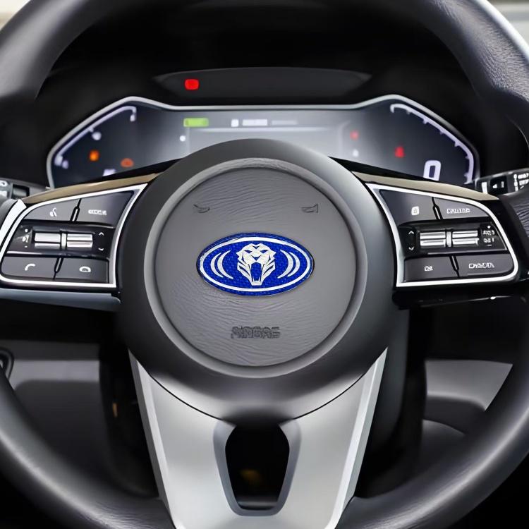 1pcs lion carbon fibre 3D 6cm steer wheel emblem Sticker Car Steering Wheel Car Interior Emblem Car styling Accessories For KIA