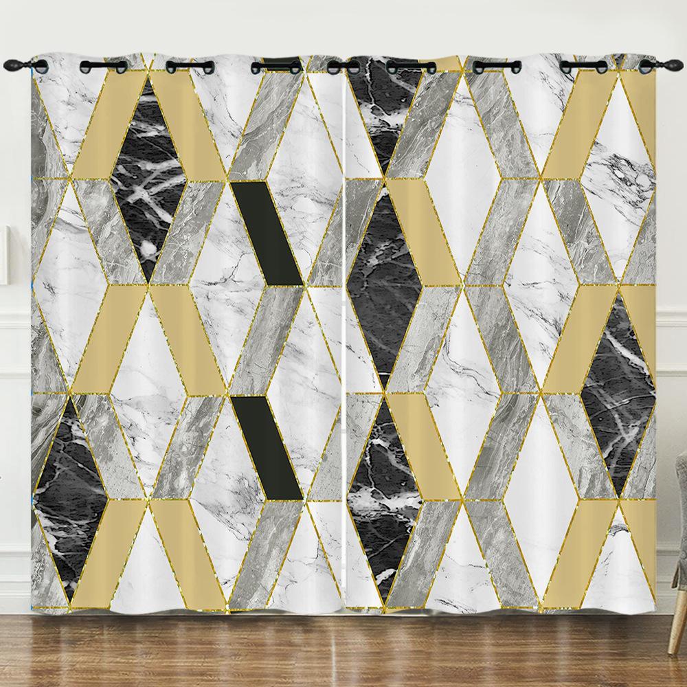 Curtain Prism 3D Digital Printing Blackout Curtain Punching