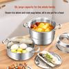 One's Member 10L 3-Layer 304 Stainless Steel Steamer & Soup Pot