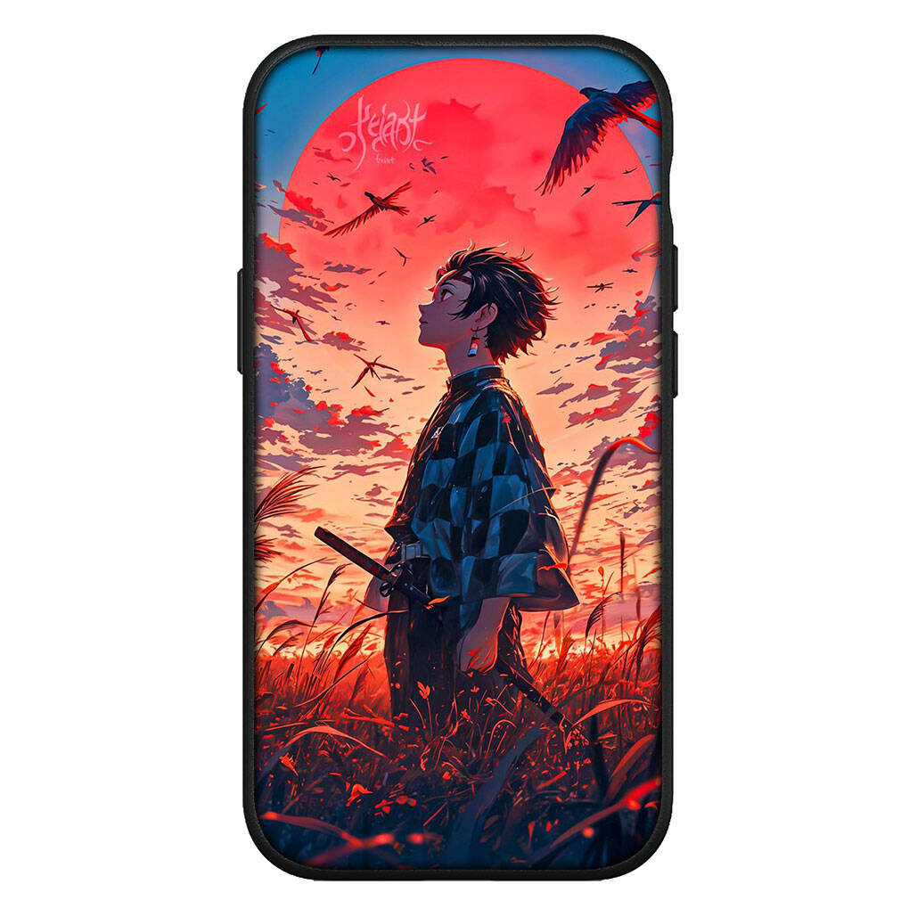 for Samsung Galaxy S25 S24 S23 iPhone 17 16 15 Xiaomi Redmi Note 14 13 12 Plus Pro Max XR Case Kamado Tanjirou Demon Slayer Kamado OPPO Huawei Cover