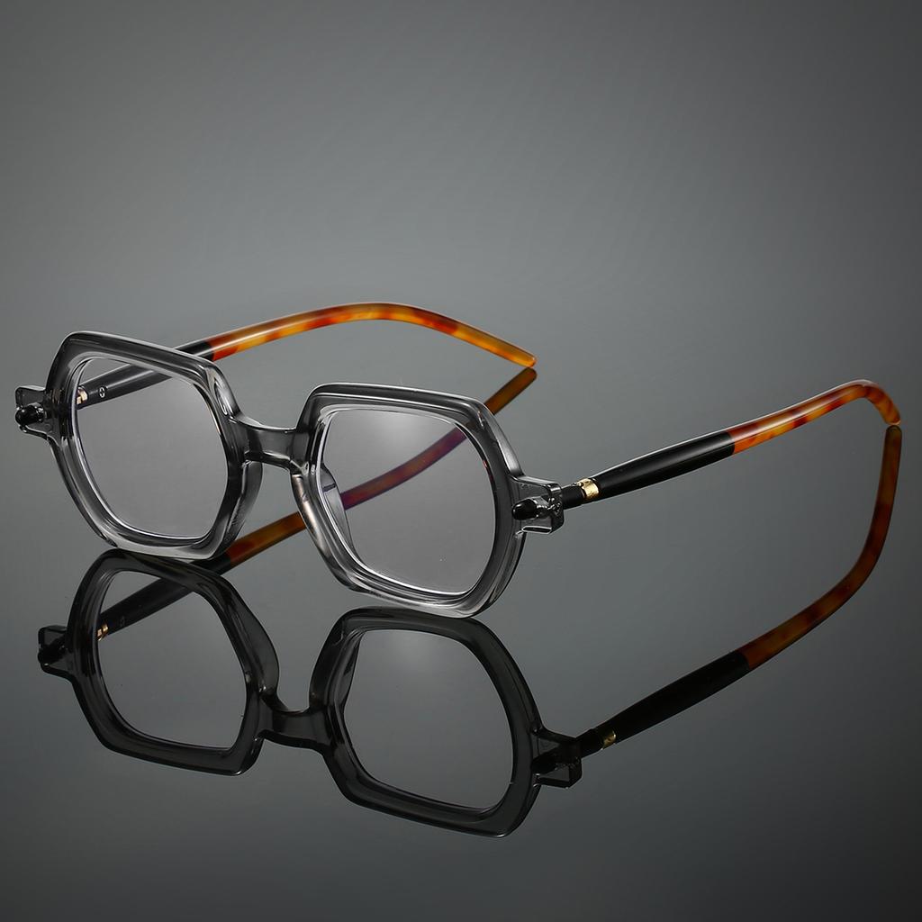 Vintage Polygon Optical Frames Men  Fashion Blue Light Blocking Glasses Women Trendy Luxury Brand Design Eyeglasses