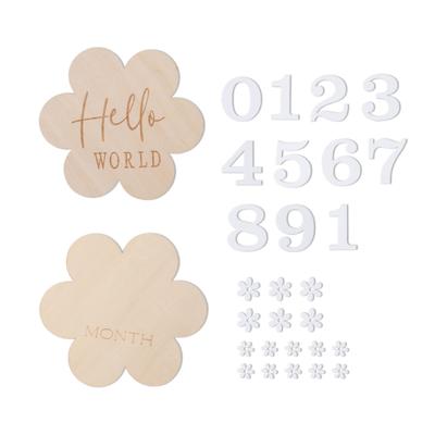 Baby Monthly Souvenir Card Double Sided Flower Photography Card Pregnancy Announcement Card Keepsake for New Parents