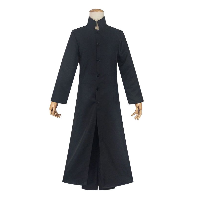

Sweet and Cool Matrix Movie Cosplay Neo Trench Coat Costume Halloween Outfit Long Trench Coat XL