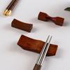 6Pcs Japanese Style Fork Wooden Chopstick Rest Chopstick Holder Kitchen Tableware Chopstick Pillow