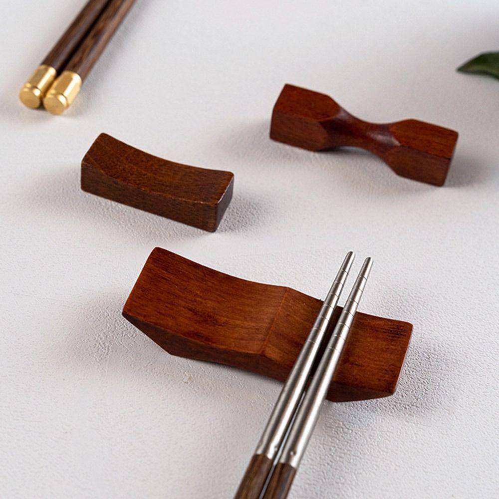 6Pcs Japanese Style Fork Wooden Chopstick Rest Chopstick Holder Kitchen Tableware Chopstick Pillow