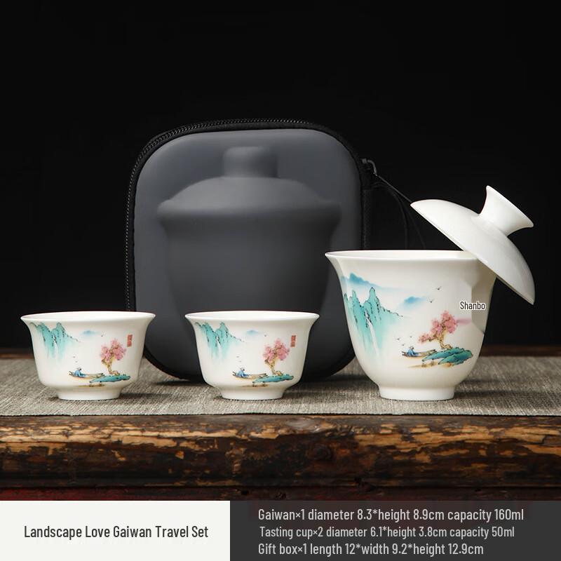 Ai Qi Yi Xuan A1 Portable Ceramic Travel Tea Set