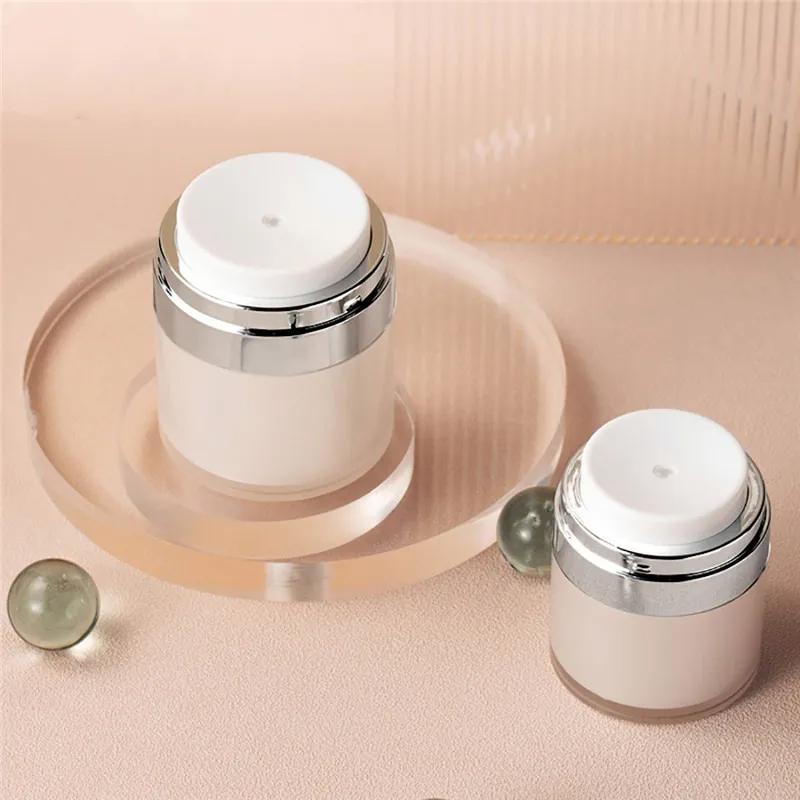 Airless Empty Pump Jar Refillable Creams Gels Lotions Dispenser Travel Leak Proof Cosmetic Container 1PCS Vacuum Bottle