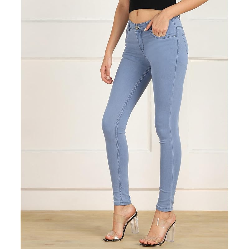 Nifty Women s Denim Stretchable Slim Fit Jeans (Jean_PLN_Black_34) 36 серый