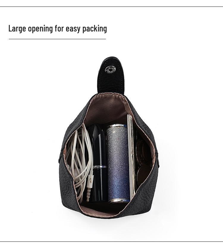 Retro Cowhide Women's Mini Coin, Jewelry & Makeup Storage Bag