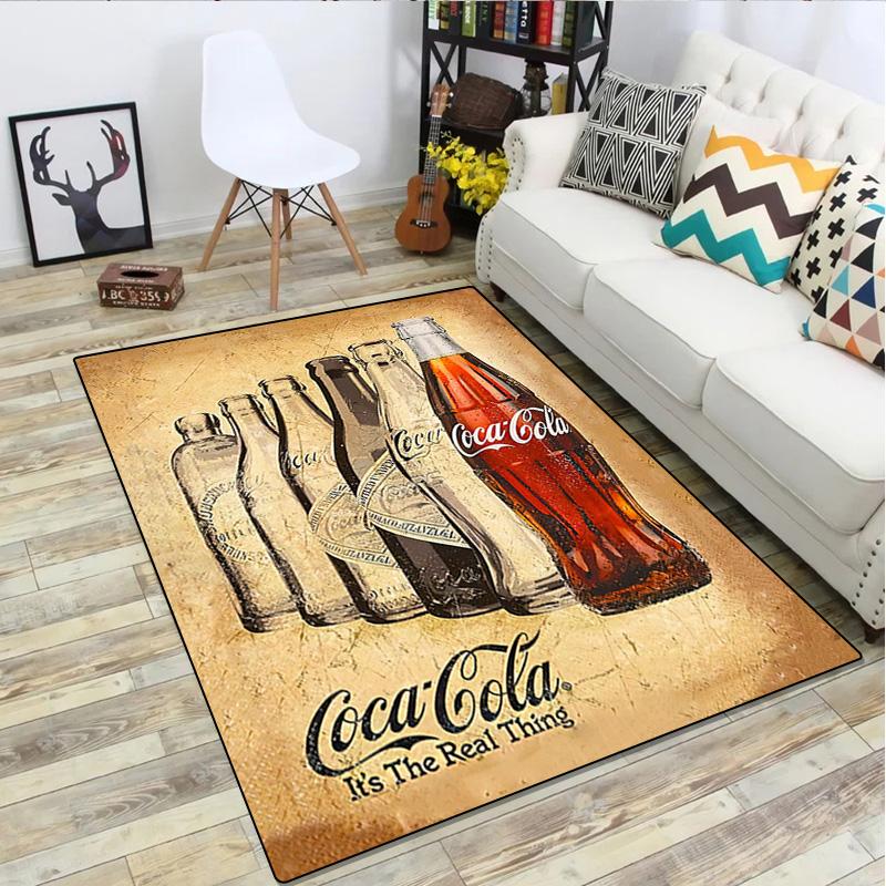 Coca Cola Print Rug - Home Decoration Carpet For Living Room Bedroom Flooring Computer Chair Area Rug