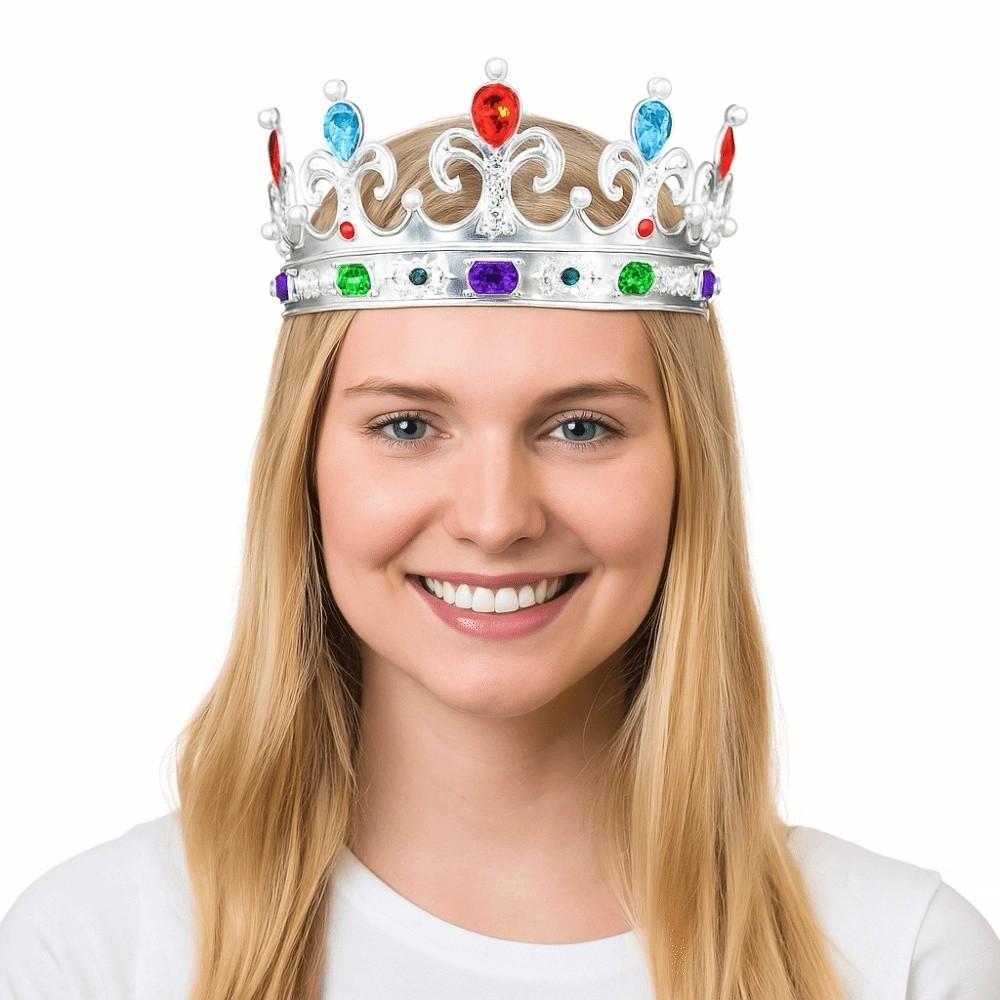 Glänzende Zink Zinklegierung Prinzessinnenkrone Elegantes Braut-Kopfschmuck Trendige Mädchen Party Stirnbänder Frauen Mann