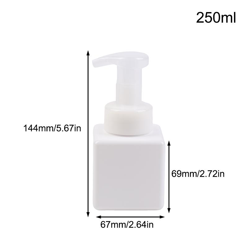 Square Plastic Pump Bottles – Refillable Containers for Shampoo, Lotion & Soap Dispensing