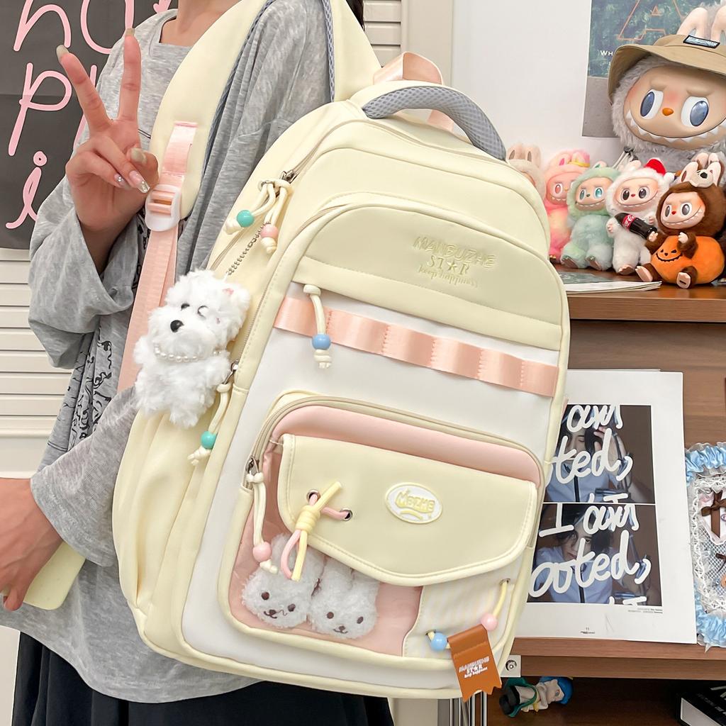 female junior high school students Mori cute backpack versatile campus small fresh student large capacity backpack tide