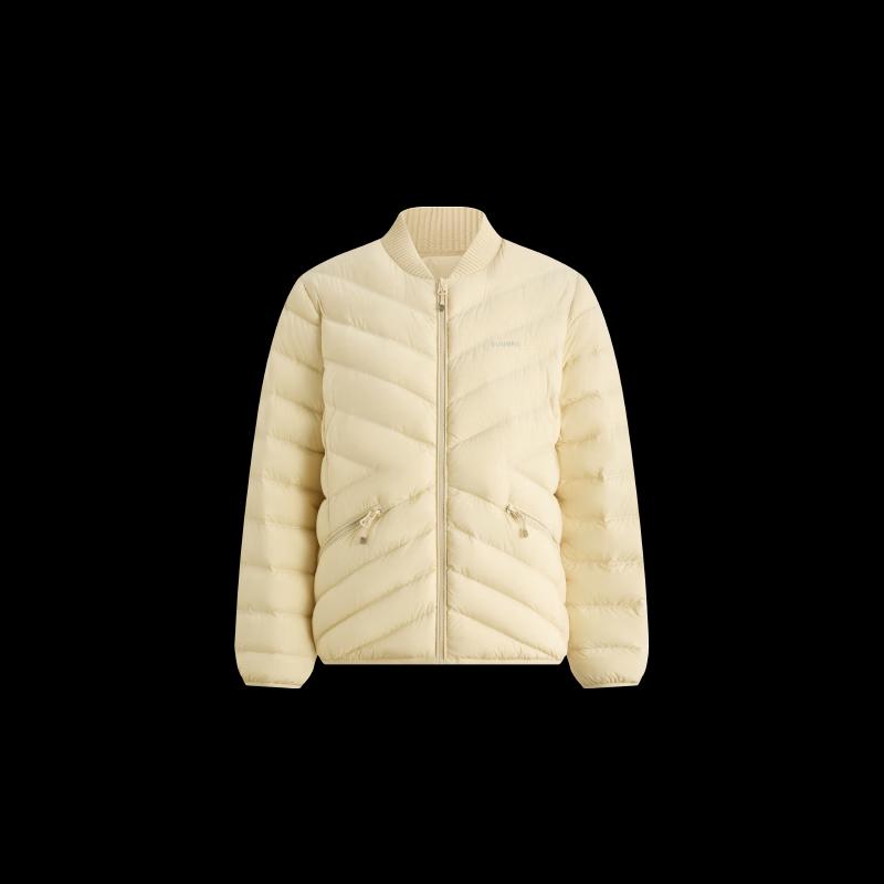 BINJORA Damen Kurze Daunenjacke mit Baseballkragen 95% Entendaunen