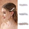 Elegant Wheat Shape Zirconia Hair Clip Shining Rhinestone Gifts Side Clip Banquet Headpieces Party Banquet