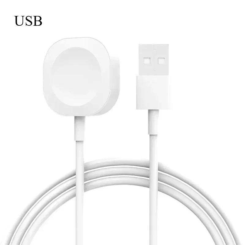 

Беспроводное магнитное зарядное устройство USB Type C для IWatch 10/9/8/7/6/SE Портативная станция быстрой зарядки USB C для Apple Watch Series Ultra USB 1Meter белый