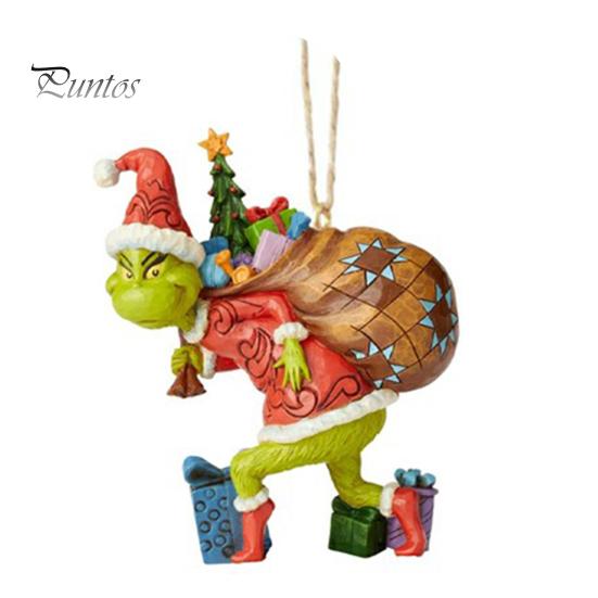 Christmas Doll Ornaments Cute Resin Christmas Tree Hanging Decoration Winter Home Holiday Figurine for Party Decor