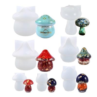 7Pcs Little Mushroom Ornament Silicone Molds Epoxy Jewelry Mold Resin Casting Pendant Mold Suitable for Diy Crafts