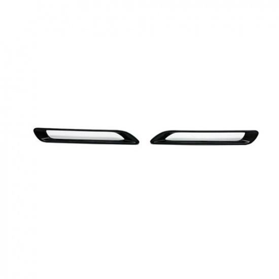 ABS Rear Fog Light Frame Cover Trim For - Toyota RAV4 Glossy Black