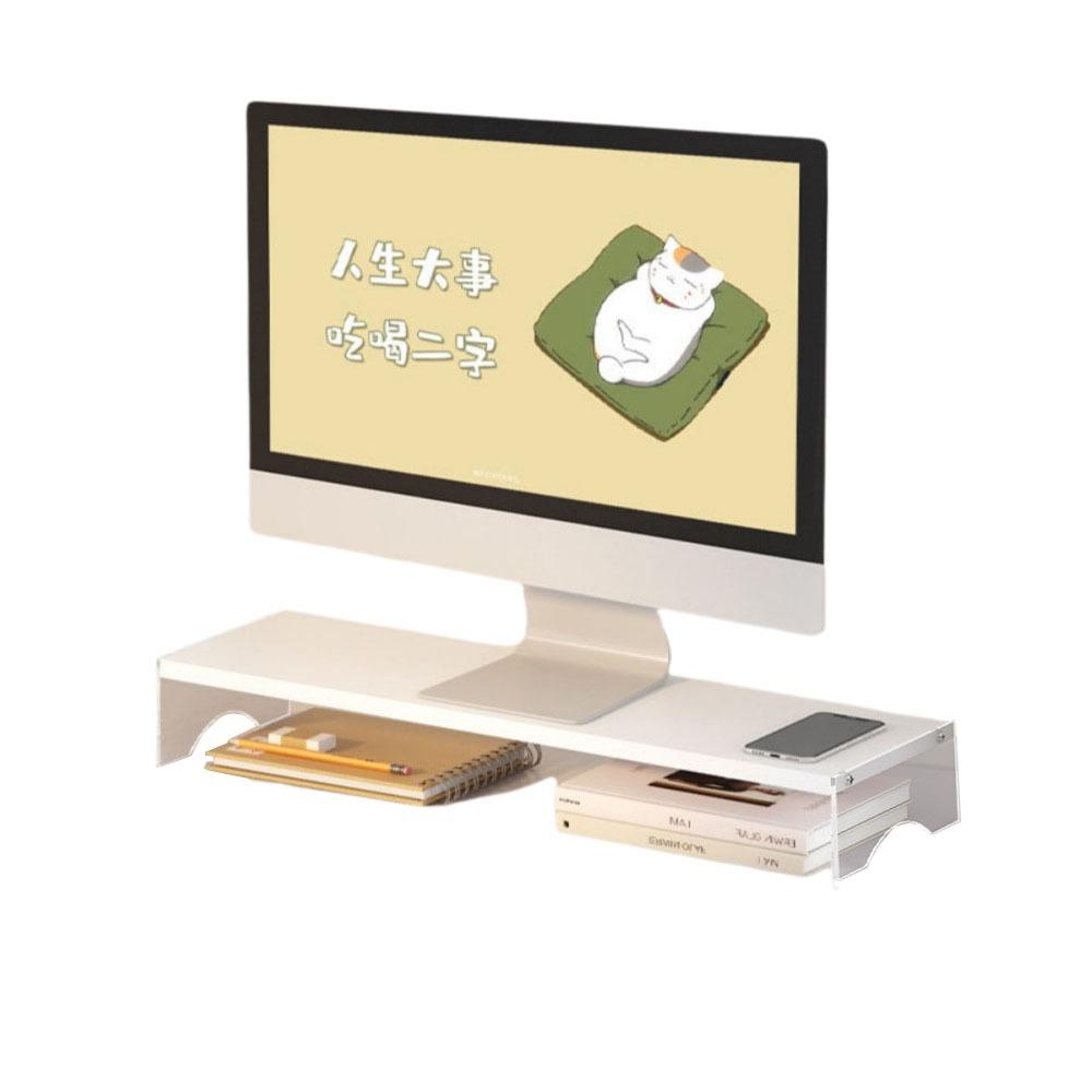 

Защита шеи Акриловая плавающая подставка для компьютера Стойка для экрана компьютера Настройка компьютера White Single Layer