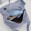 Stylish Mesh Handbag, Handbag, Makeup Pouch, Toiletry Bag, Swim Storage Bag, Suitable for Beach Vacation, Cosmetic Organizer, Casual Travel