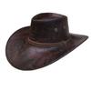Klobouky Western Cowboy z umělé kůže pro ženy muže Vintage Pánské společenské klobouky Panama Cowgirl Jazz klobouk Sombrero Hombre