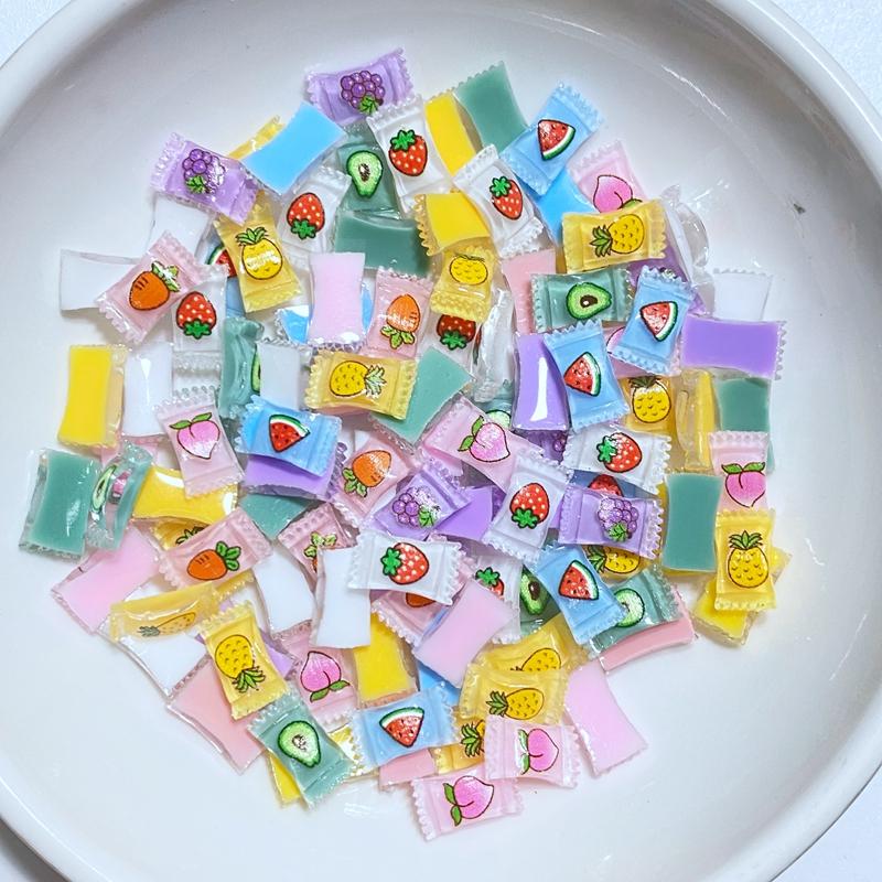 50Pcs New Cute Mini 5*9mm Candy Flat Back Resin Scrapbooking DIY Jewelry Craft Decoration Accessorie