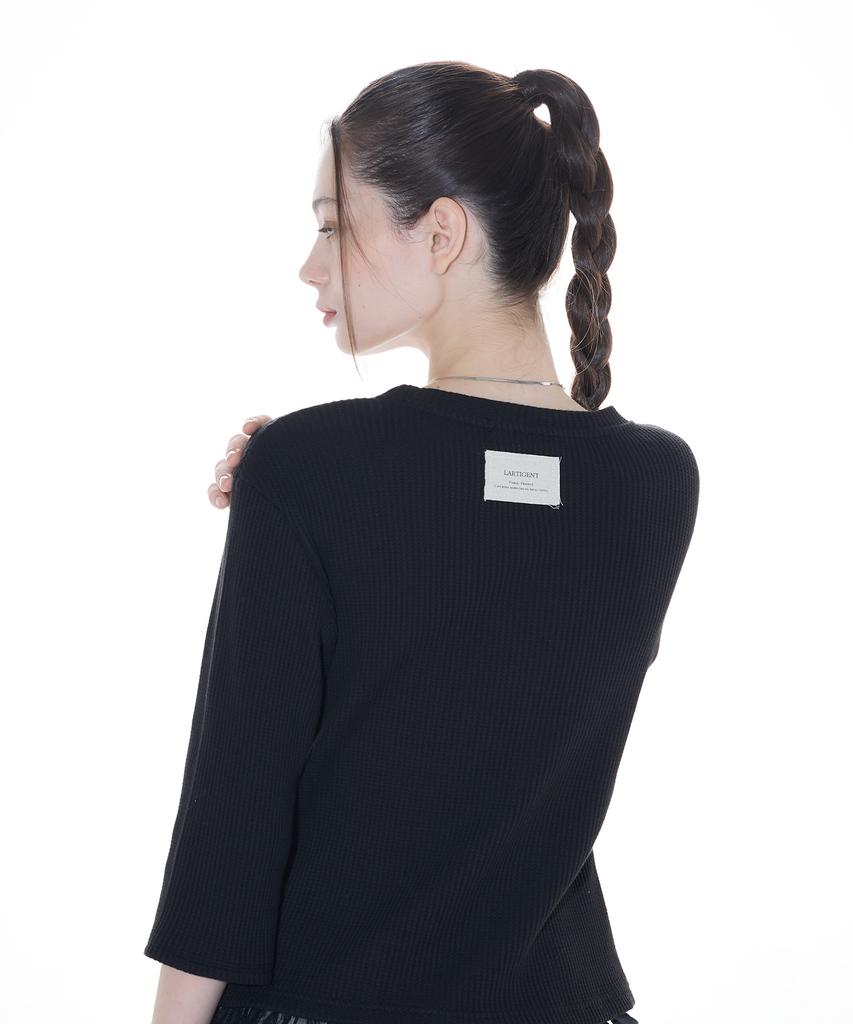 LARTIGENT L14 Waffle T-Shirt (Black)