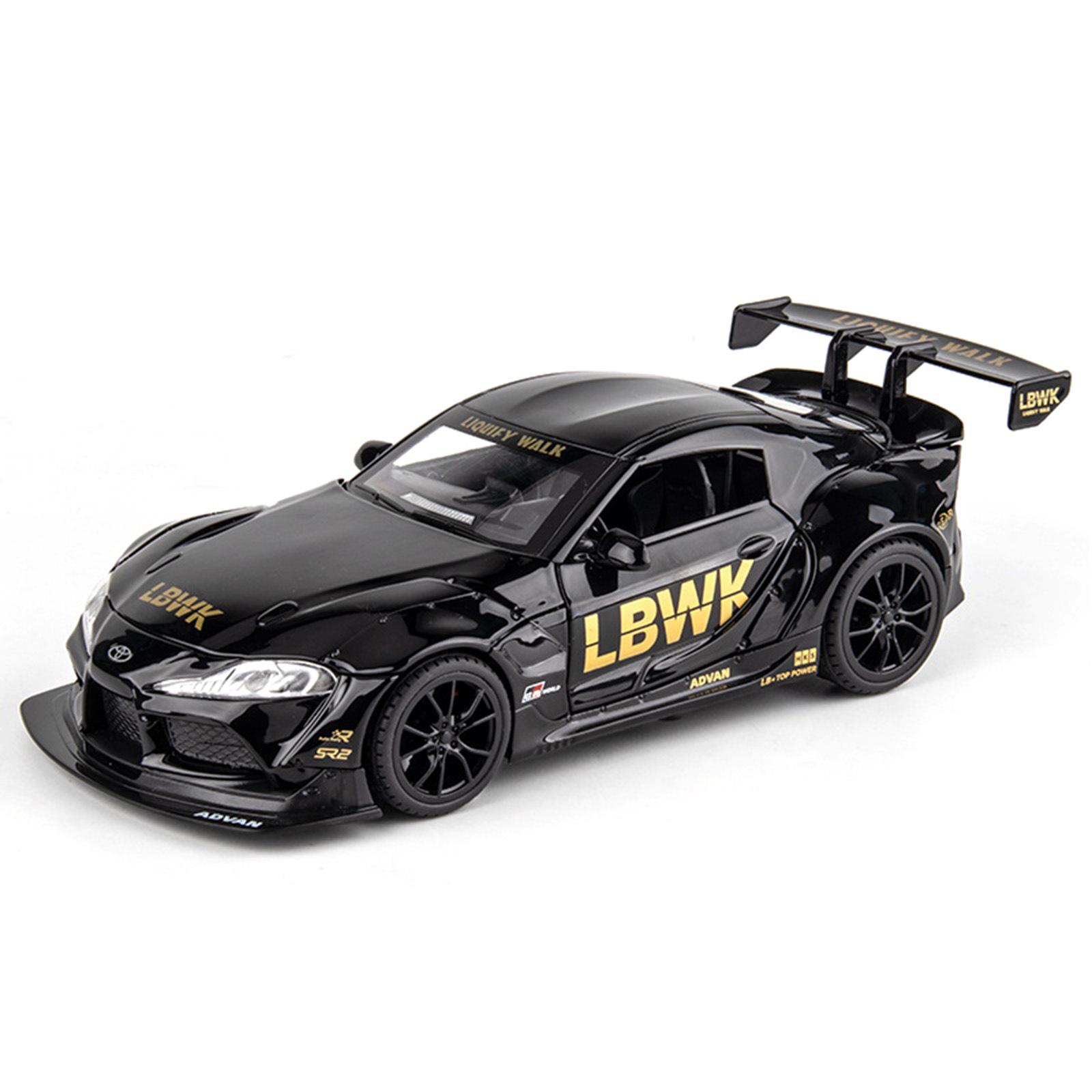 

1/24 Toyota SUPRA Track Alloy Sports Car Model Diecasts & Toy Vehicles Metal Car Model Simulation Sound and Light Gift чорний