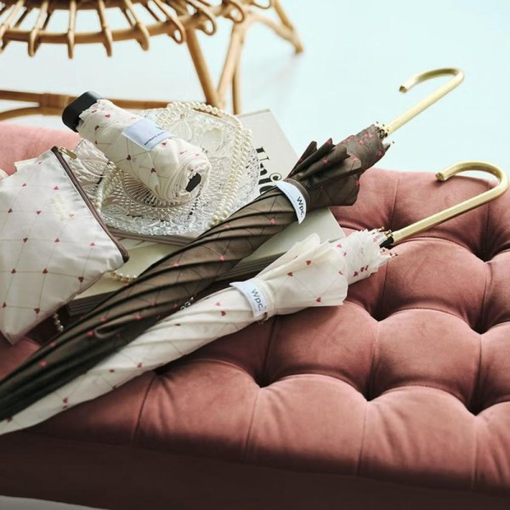 Wpc Crossline And Heart Umbrella 1337 03 001 off-white