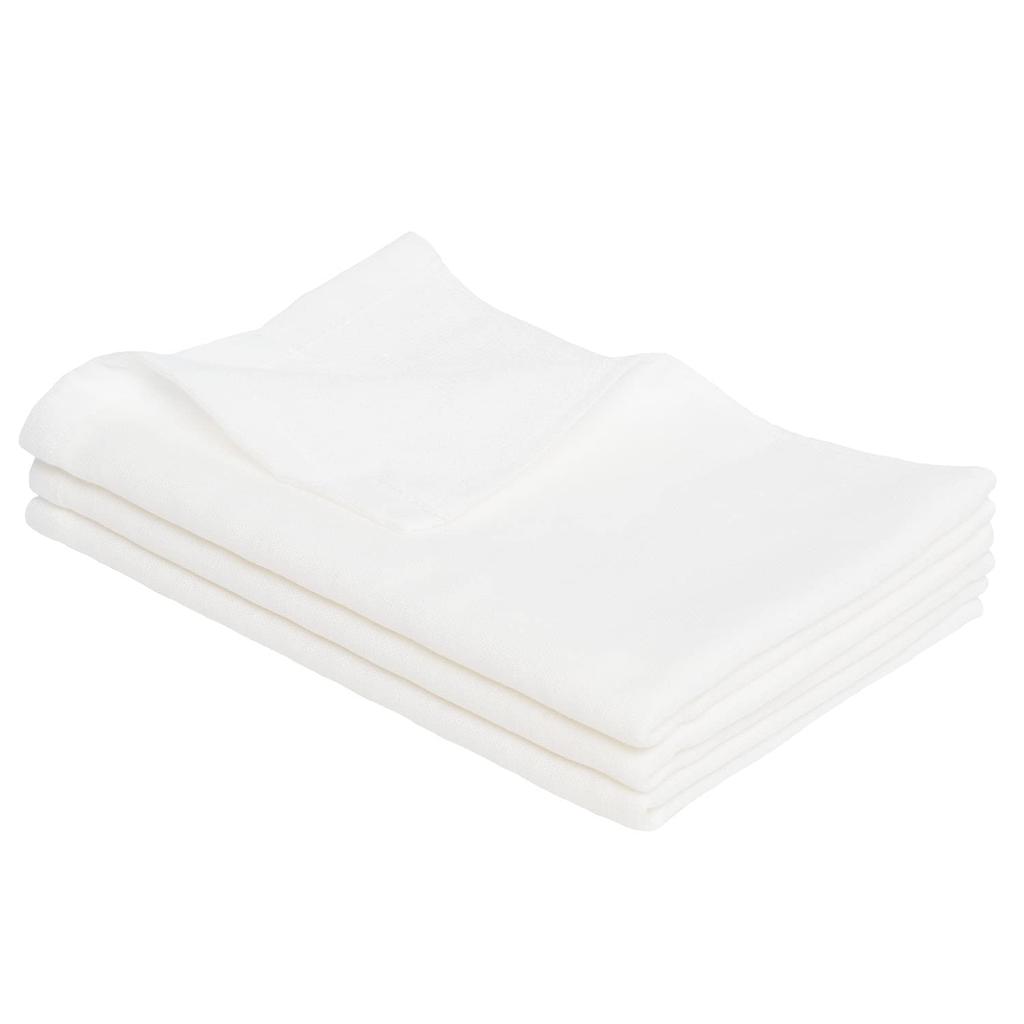 Bloom Gauze Face Set of Senshu Cotton Japanese-Made Towels, 3, Speed-Dry Towels, Quick-Drying, Lightweight, Thin, 100% (White)