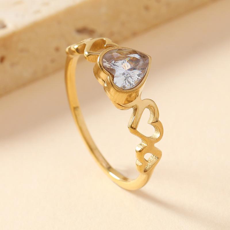 Colored Zircon Geometric Water-Drop Ring Women Minimalist Trendy Finger Rings Luxury Zircon Birthday Gift Wholesale 2025 New In