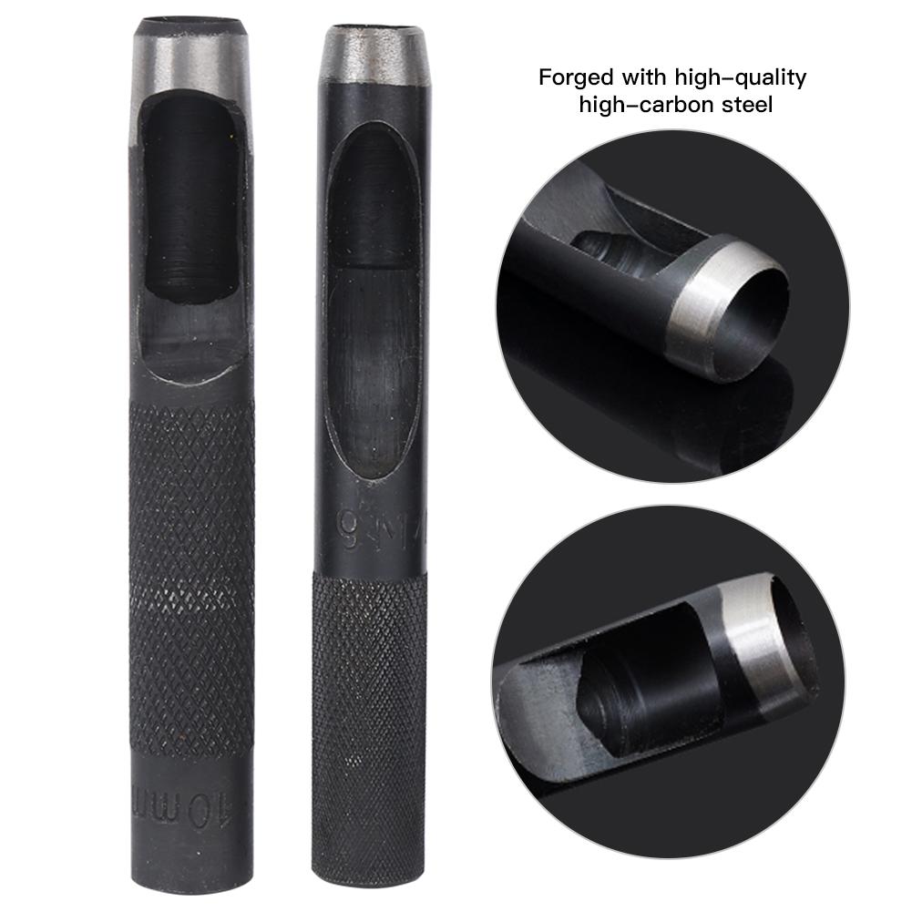 12KS DIY Děrovačka s dutým otvorem Kožedělná děrovací sada Nástroj na děrování kůže 1-10mm