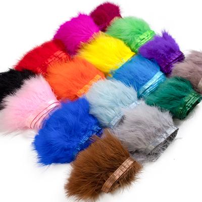 1 Meter Flauschiger Truthahnfedern Besatzband 8-10cm Marabu Feder für Basteln Fransen Nähen Hochzeitsparty Kleidung Kleid Dekoration