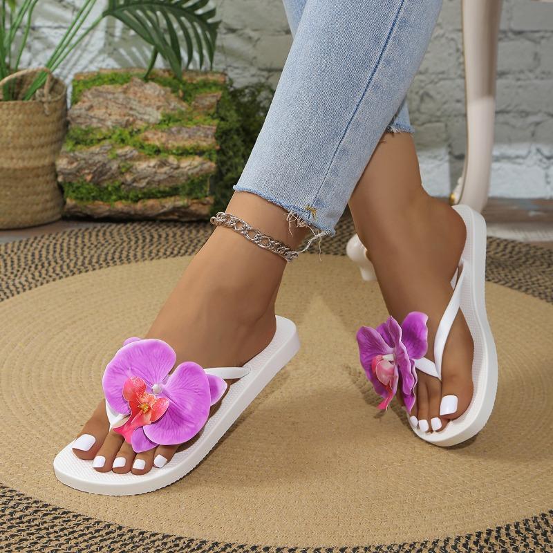 New Summer Phalaenopsis Orchid Slippers Women's Soft Sole Sandals Student Rubbing Indoor Indoor Shoes