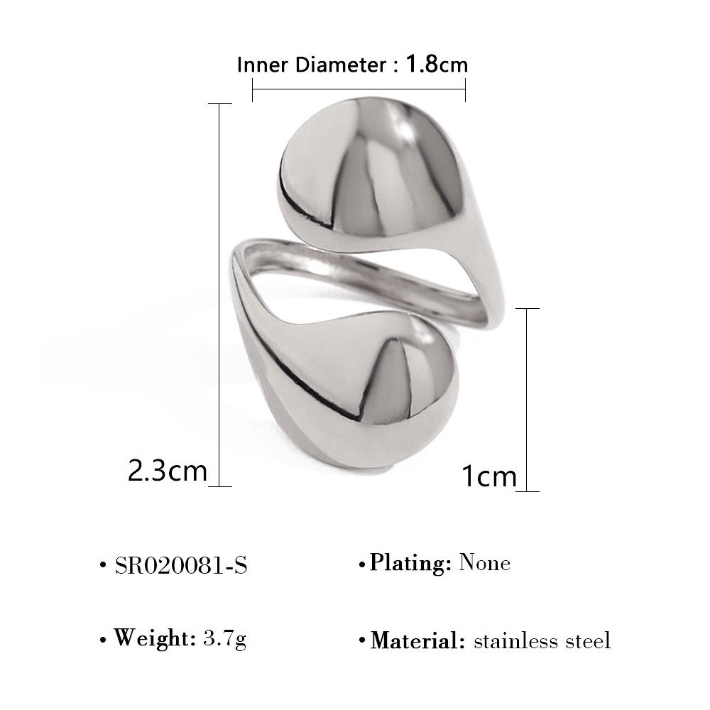 18K Gold Nicht verblassend Leichter Luxus High-End Lava Edelstahl Offener Ring Damenring Ring Ring