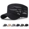Herrenmode Mesh Casual Atmungsaktive Sonnenschutzhut Sommer Outdoor Flat Top Cap