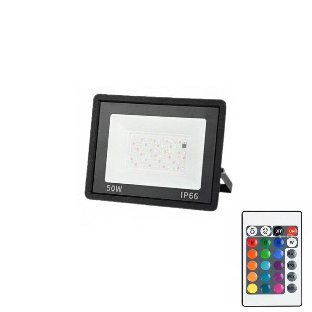 With Remote RGB LED Floodlight Multicolor Outdoor Lighting Reflector Landscape Lights Garden
