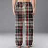 Men's Flannel Pocket Casual Pants, Printed Pocket Casual Pants, Home Sleeping Pants