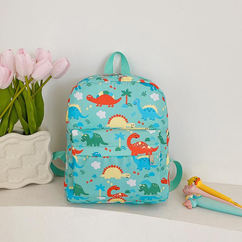 Adorable Cartoon Dinosaur Backpack For Kids Lightweight Durable Nylon School Bag